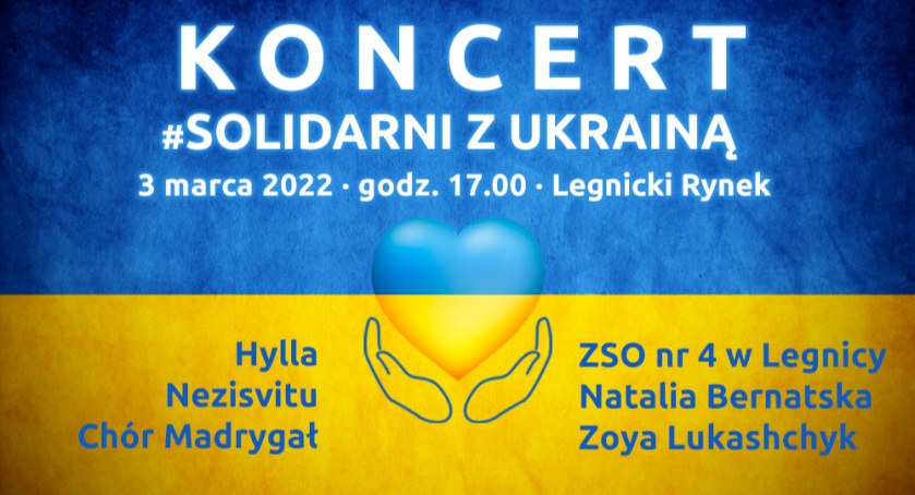 Koncert Solidarni z Ukrainą już w czwartek na legnickim rynku