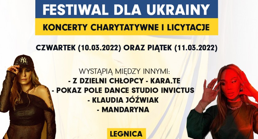 Dwudniowy Festiwal dla Ukrainy w Legnicy. Sprawdź program imprezy!  