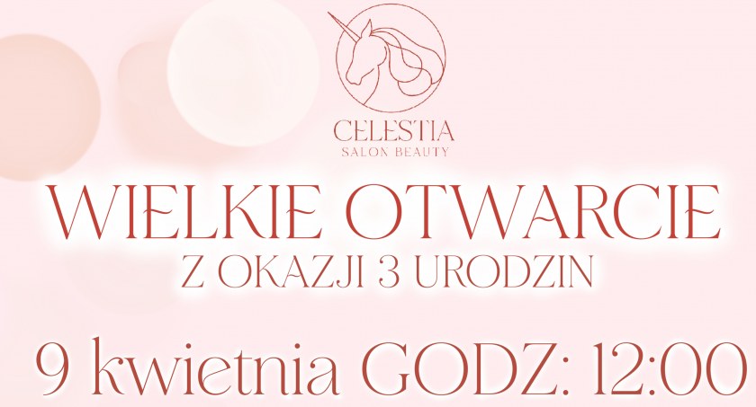 Nowy salon Beauty Celestia w Legnicy. Przyjdź na otwarcie i wygraj voucher na zabiegi kosmetyczne!