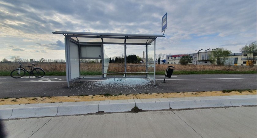 Zdewastowali przystanek autobusowy przy ulicy Nasiennej w Legnicy [ZDJĘCIA]