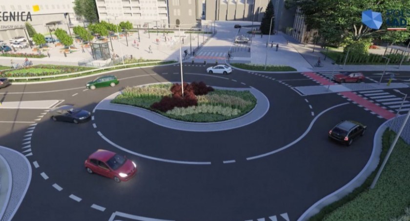Nowe rondo w centrum Legnicy. „Będzie zjazd do ul. Wjazdowej”. Na pilota?