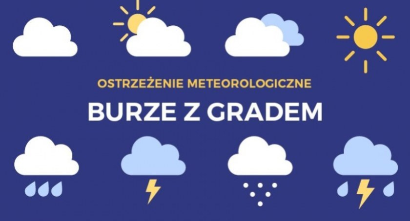 Centralne Biuro Prognoz Meteorologicznych ostrzega przed burzami z gradem. Wiać może do 70 km/h 