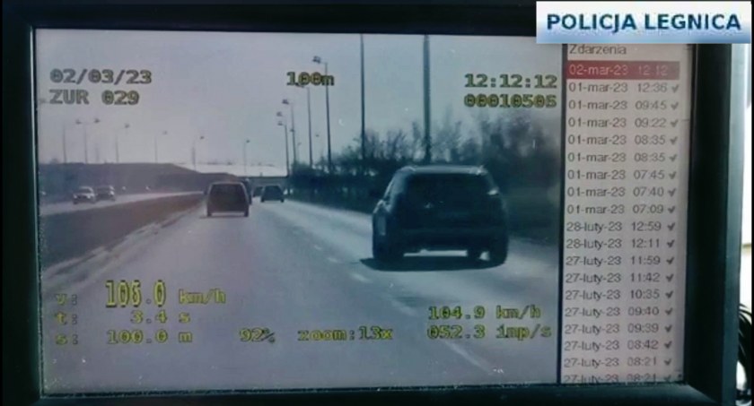 Jechała 106 km/h przez Legnicę.