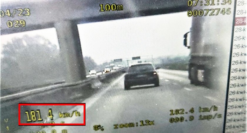 Pędził 181 km/h na autostradzie A4