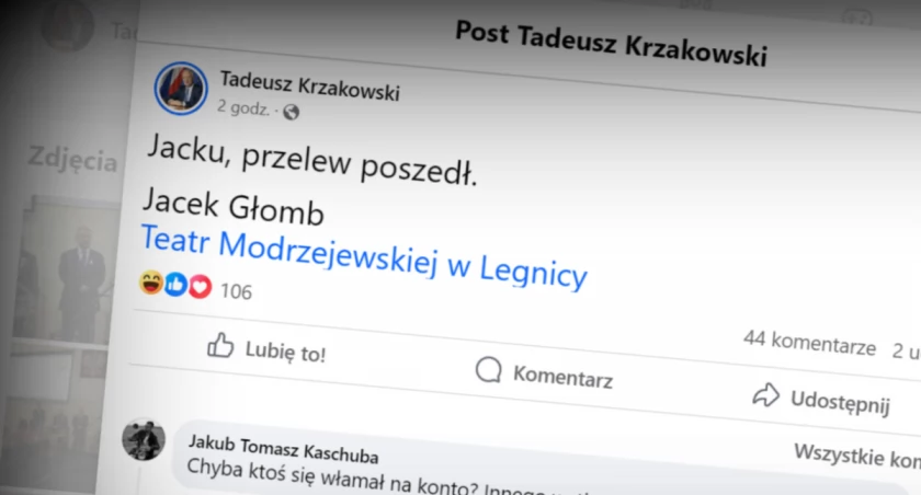 Krzakowski: Jacku, przelew poszedł...