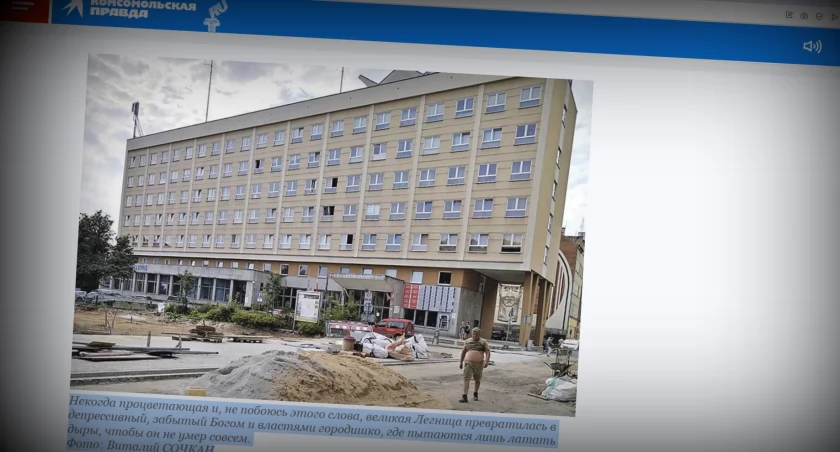 Miasto w ruinie. Legnica widziana oczami propagandysty Putina