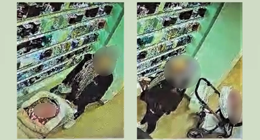 Matka-złodziejka chowała skradzione rzeczy do wózka swojej córki