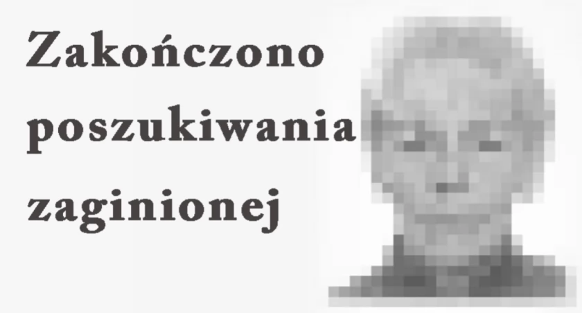 Aktualizacja - zakończono poszukiwania zaginionej