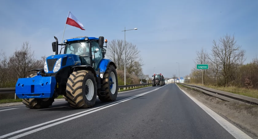 Rolnicy zablokowali legnicką strefę