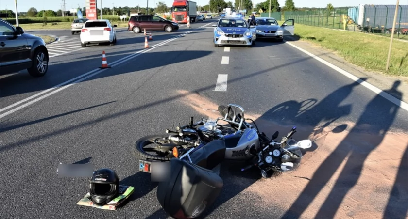 Sezon motocyklowy zaczął się pechowo i z procentami - dwa wypadki w okolicach Legnicy 