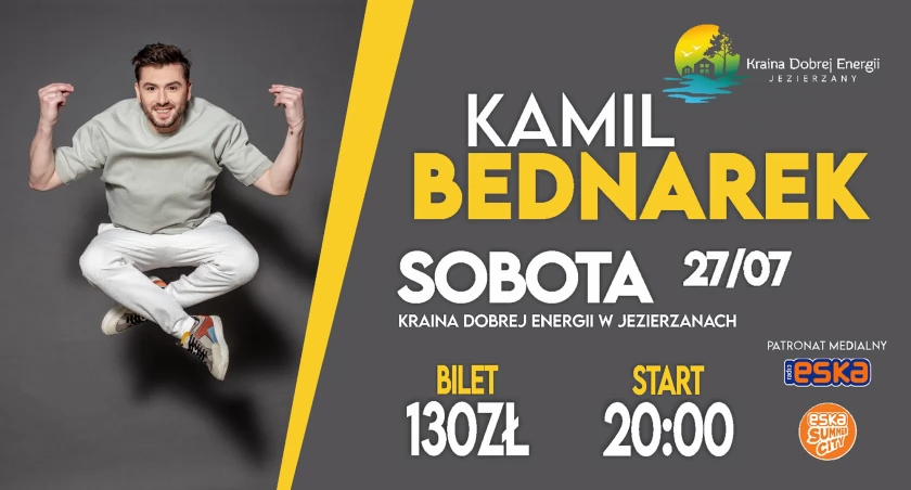 Kamil Bednarek wystąpi w Krainie Dobrej Energii w Jezierzanach