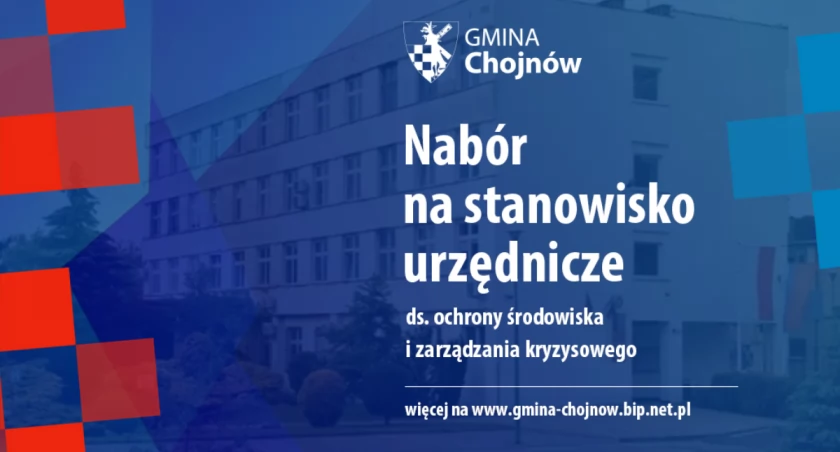 Wójt gminy Chojnów poszukuje pracownika
