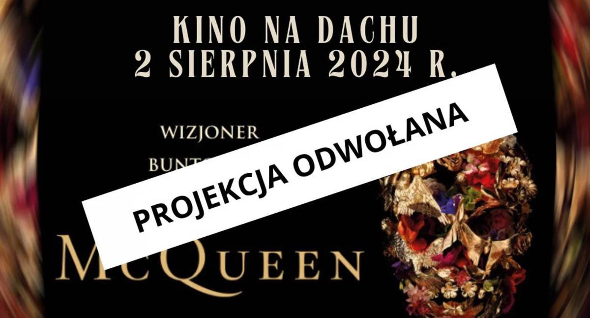 Dzisiejszy seans w Kinie na dachu został odwołany