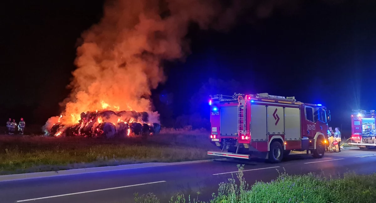 Nocny pożar przy ul. Śmigłowcowej w Legnicy