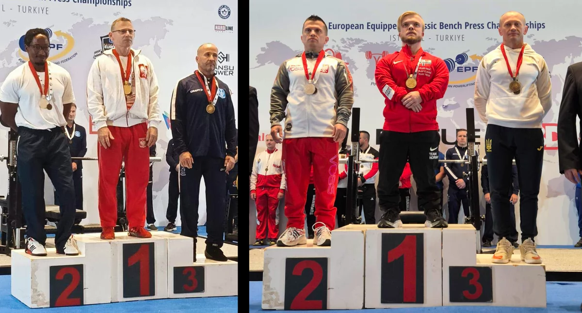 Zawodnicy TKKF Śródmieście Legnica wrócili z medalami z Mistrzostw Europy w Wyciskaniu
