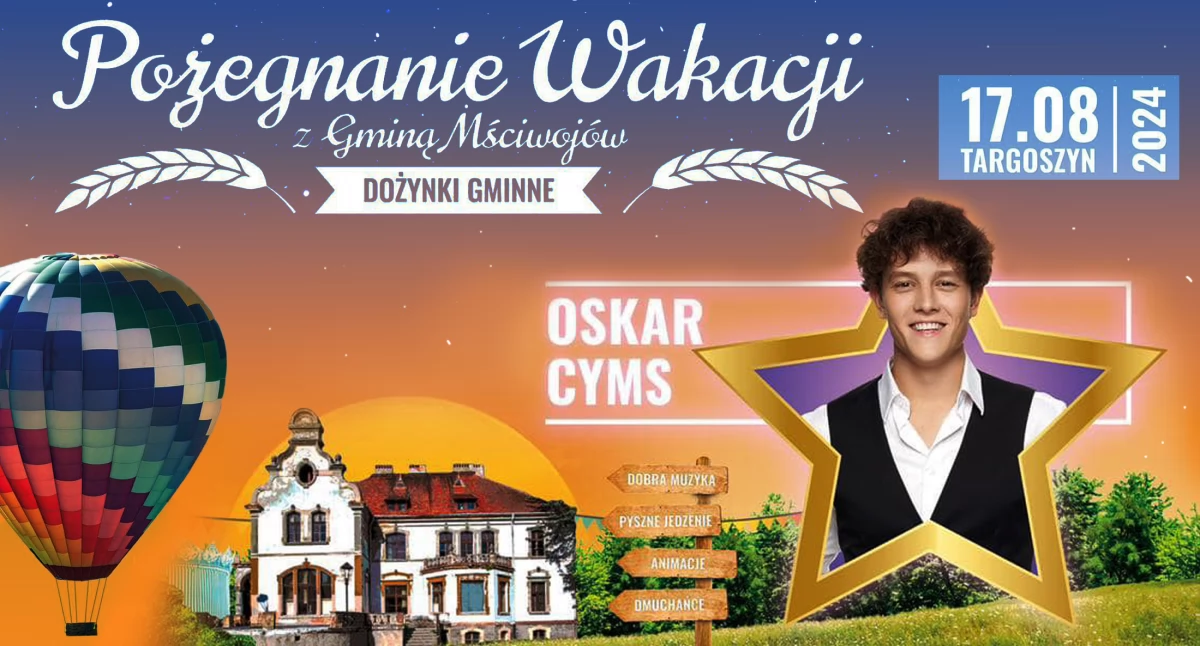 Impreza dożynkowa gminy Mściwojów na pożegnanie wakacji 