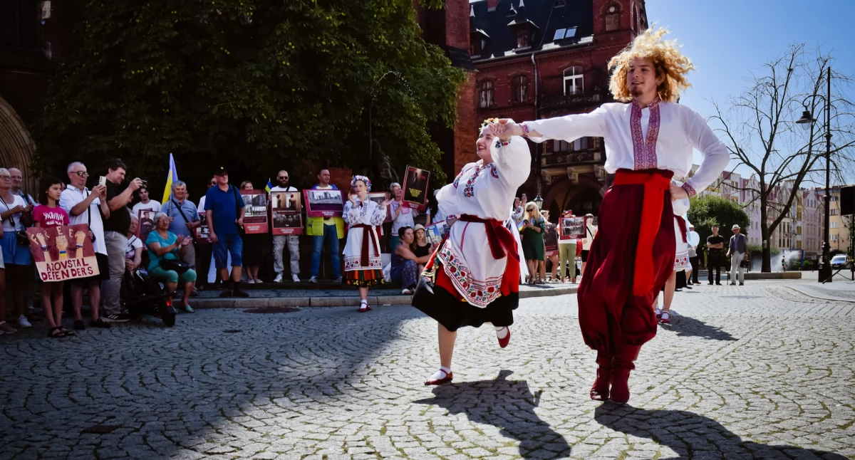 Manifestacja z okazji Dnia Niepodległości Ukrainy (FOTO)
