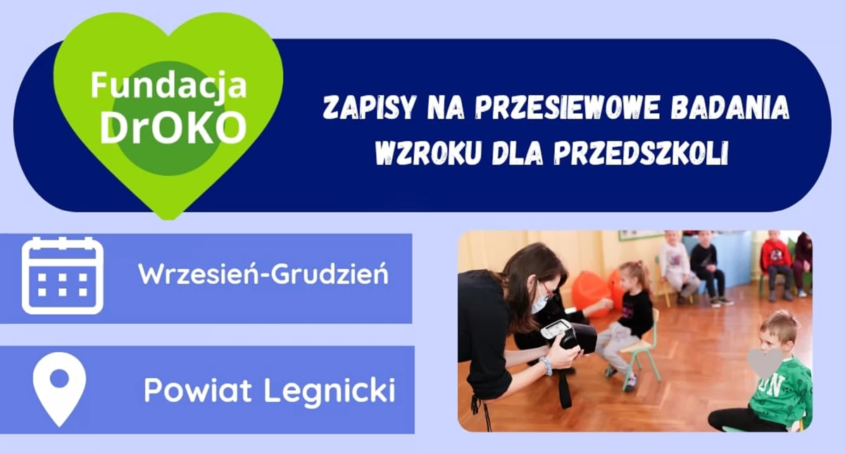 Trwają zapisy na bezpłatne przesiewowe badania wzroku w przedszkolach 