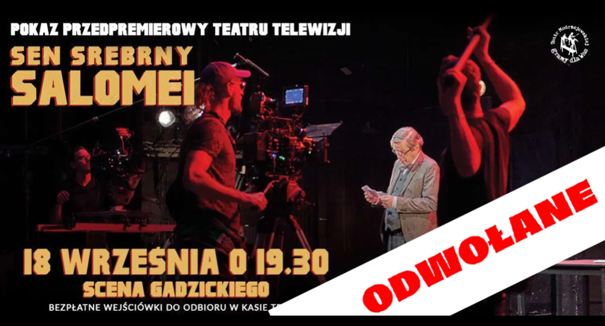 Przedpremierowy pokaz spektaklu został odwołany 