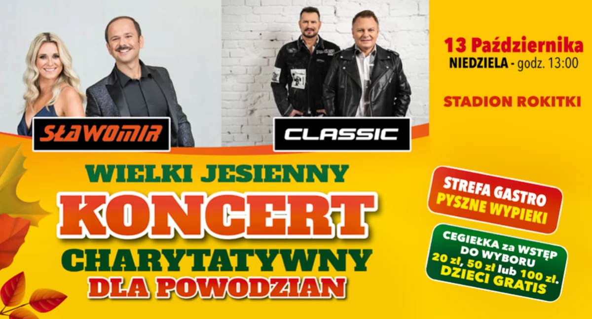 Wielki Jesienny Koncert Charytatywny dla Powodzian