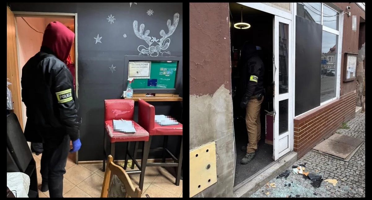 Policjanci weszli siłowo do trzech nielegalnych kasyn w Złotoryi