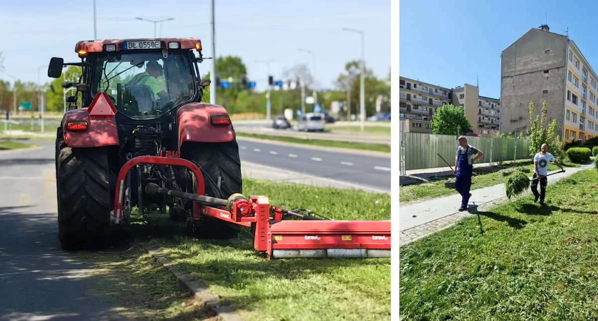 Trwa koszenie traw, oczyszczanie ścieżek rowerowych i chodników
