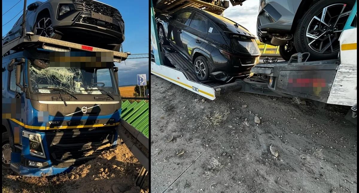 Kierowca lawety zasnął na autostradzie A4
