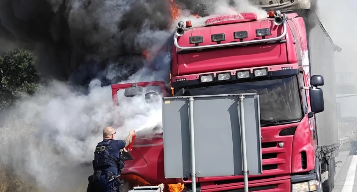 Tir w ogniu. Dramatyczne chwile na autostradzie A4 (FILM)
