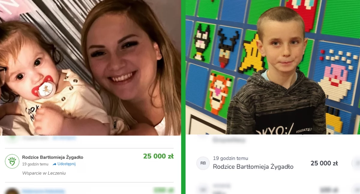 Rodzice zmarłego Bartka Żygadły przekazali środki ze zbiórki innym potrzebującym