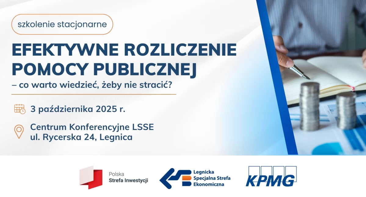 Bezpłatne szkolenie dotyczące efektywnego rozliczenia pomocy publicznej 