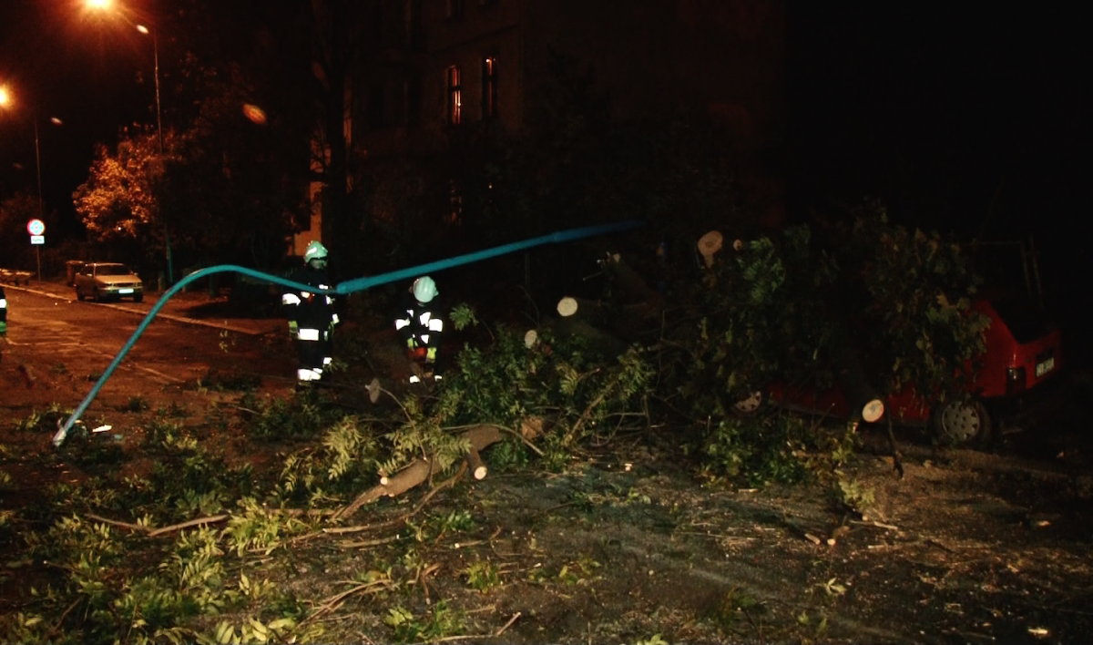 140 interwencji straży po porywistym wietrze w Legnicy