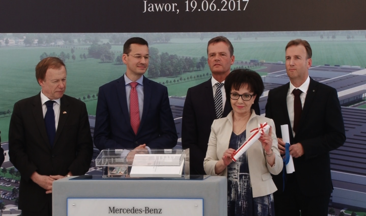 Wmurowano kamień węgielny pod fabrykę Mercedesa