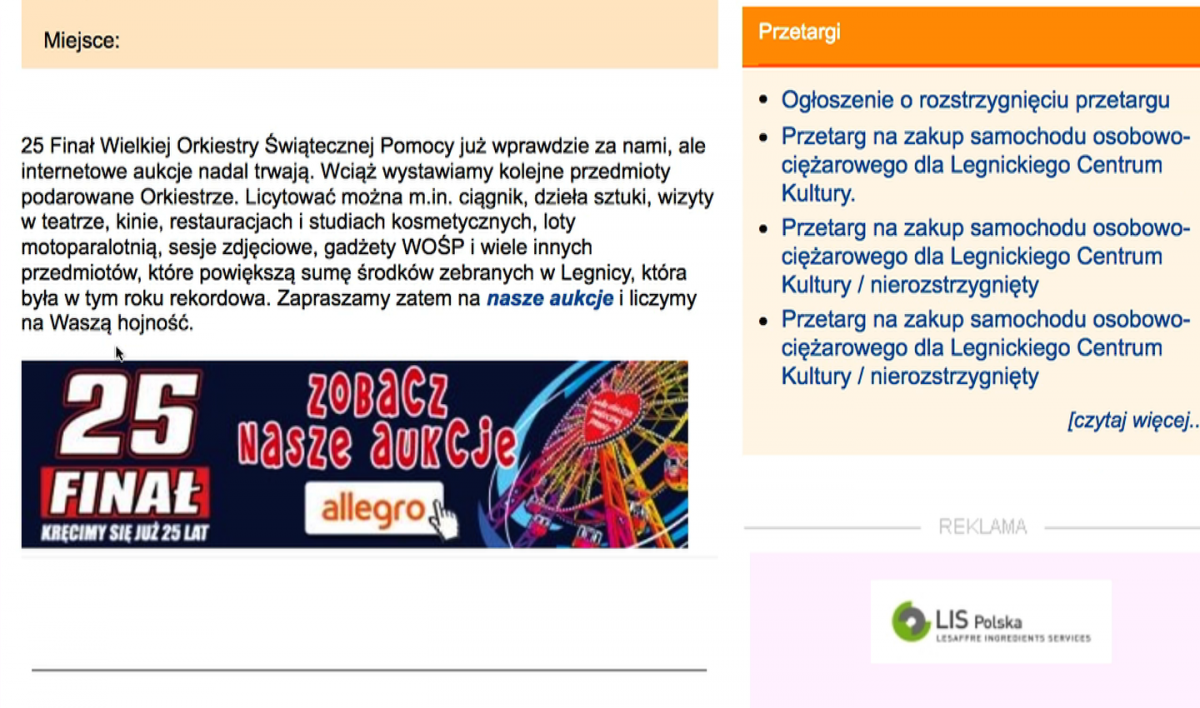 Aukcje WOŚP nadal trwają.. co można wylicytować w LCKu?