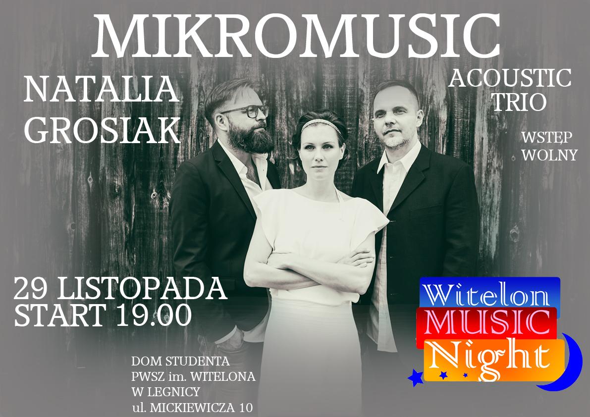 Mikromusic Acoustic Trio na Witelon Music Night