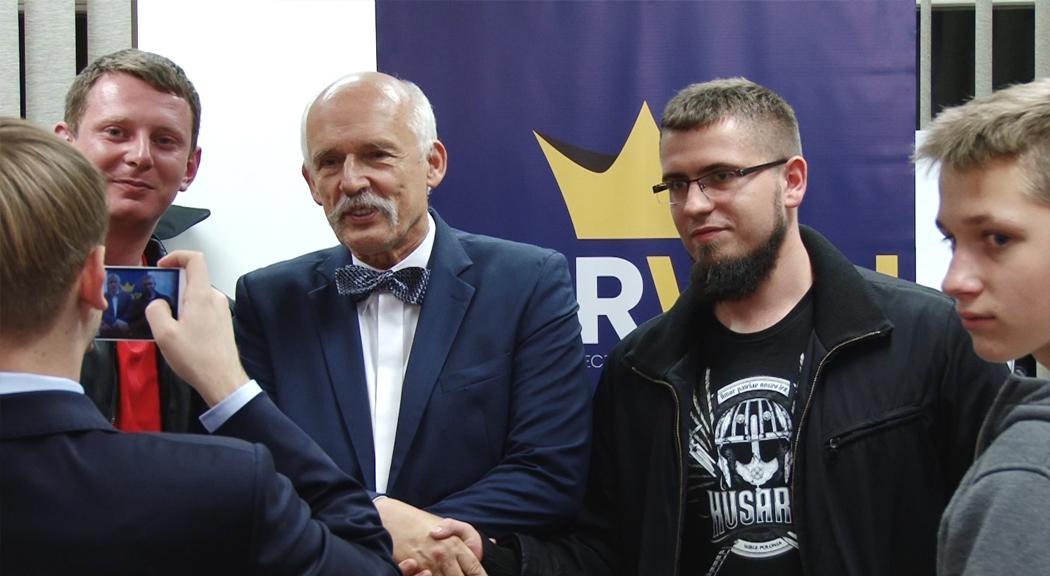 Korwin-Mikke odwiedził Legnicę 