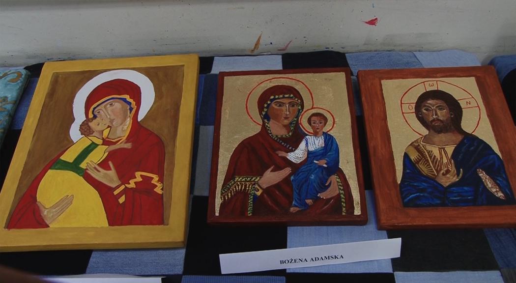 Warsztaty pisania ikon - wystawa w Koperniku