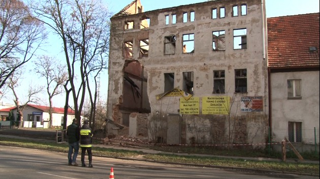 Zawaliła się ściana przy Jaworzyńskiej