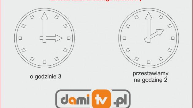 Zmiana czasu z letniego na zimowy 