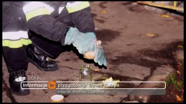 Podejrzana rękawica znaleziona na brzegu Kaczawy