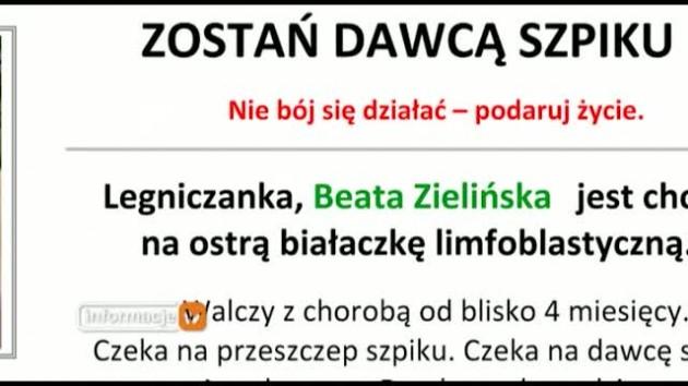 W trakcie meczu będą szukać dawcy szpiku dla Beaty 