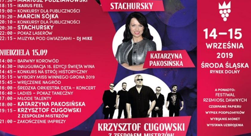 Cugowski i Stachurski gwiazdami Święta Wina w Mieście Skarbów