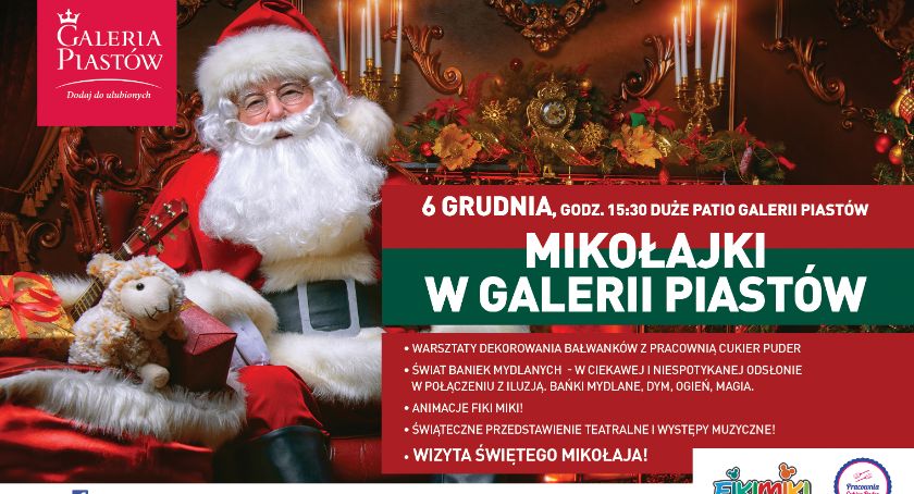 Magia niespodzianek dla najmłodszych na Mikołajki w Galerii Piastów!