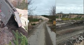 Ciężarówki wożą setki ton odpadów z Lubina pod Chojnów 