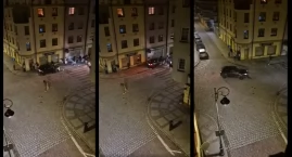 Kierowca taranował samochodem ludzi w Głogowie (FILM)