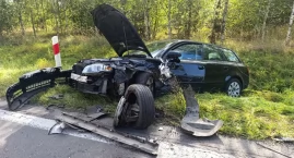 Zderzenie samochodów na drodze Kawice - Prochowice