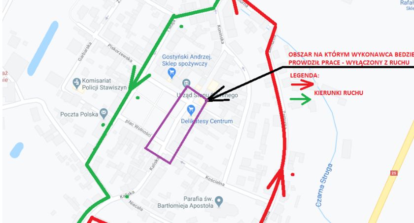 Od 29 lipca  (środa) jeździmy inaczej po Stawiszynie