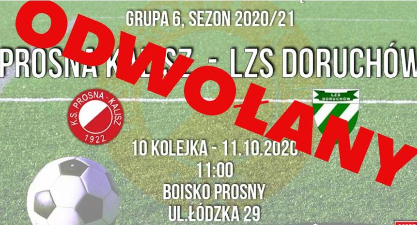 Niedzielny mecz Prosny odwołany