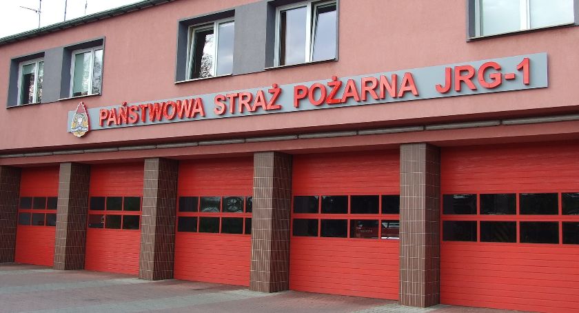 Pożar przy ul. Prusa, poszkodowany mężczyzna