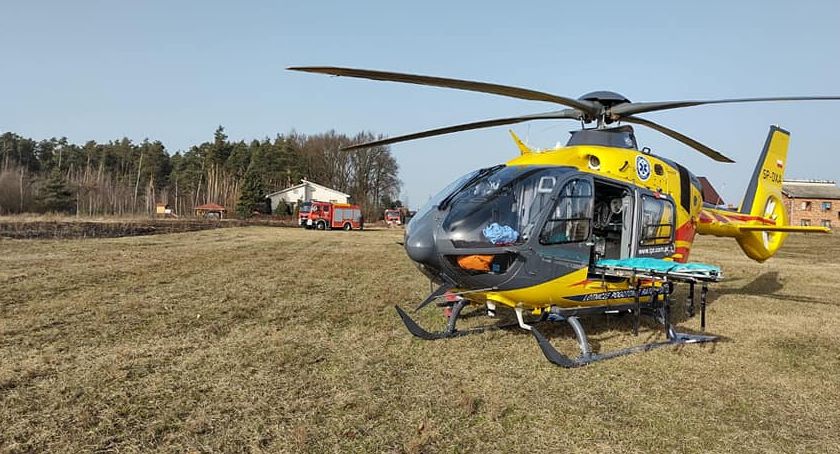 Nie żyje mężczyzna poparzony podczas wypalania trawy – tragedia w Jankowie Drugim