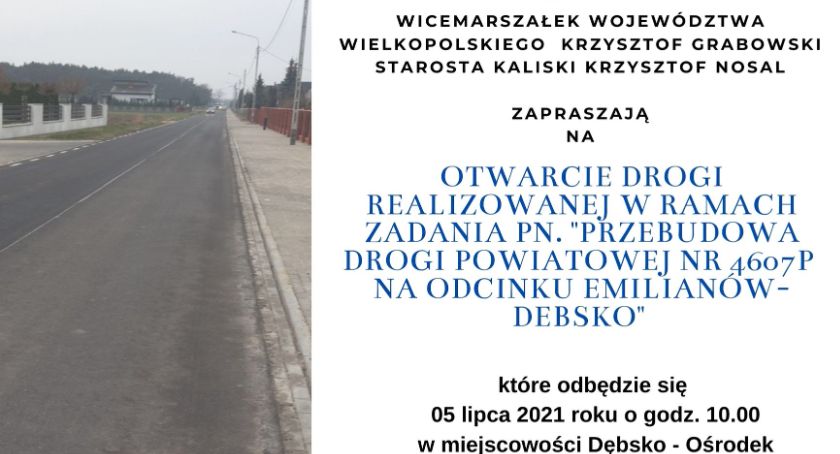 Zakończono budowę drogi z Emilianowa do Dębska